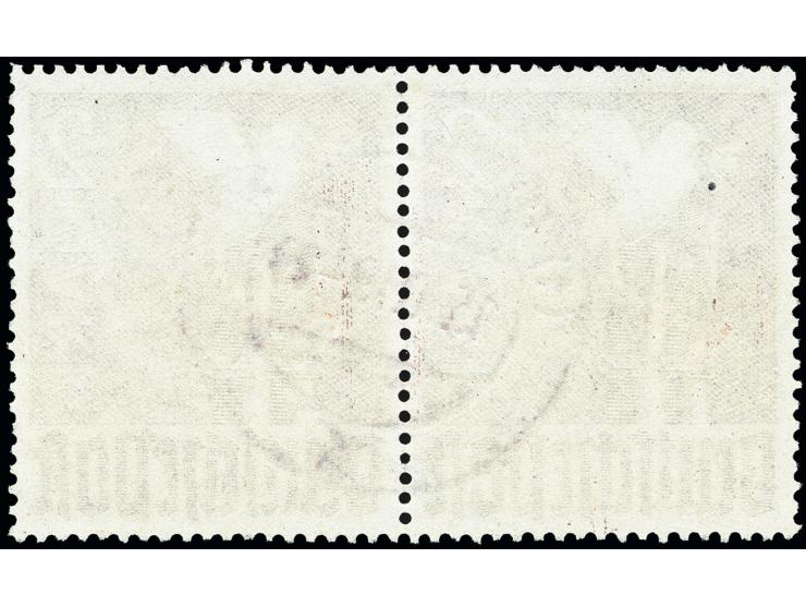 2 M. im waagerechten Paar, gestempelt, Zähnung zum Teil uneben, sonst in guter Gesamterhaltung, Kurzbefund Eiliades BPP (2010