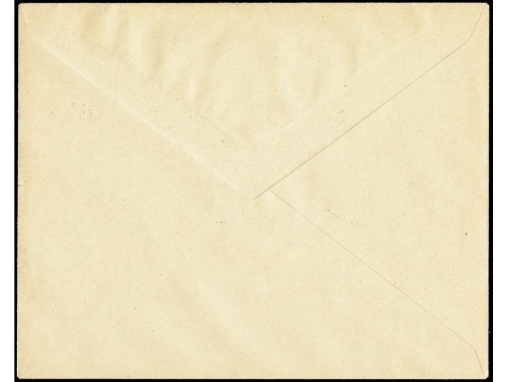 Zeitungsmarken  2H. - 1Kc. mit Sonderstempel auf adressiertem Umschlag, teils Randstücke, tadellos, Fotoattest Brunel (2020)