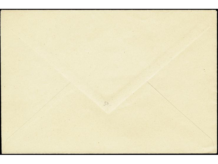 Ausstellung Kaschau 50 H. im senkrechten Zwischenstegpaar mit Sonderstempel auf Blanko-Umschlag, Zwischenstegpaar sind nicht 