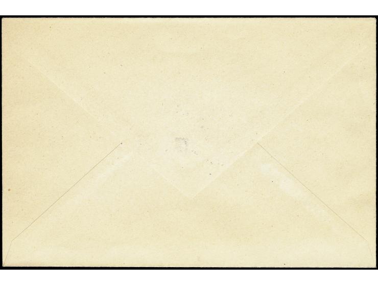 Masaryk mit Kind 50 H.-1 Kc., 50H. mit kopfstehendem Aufdruck, sauber mit Sonderstempel auf Blanko-Umschlag, sehr selten, tad