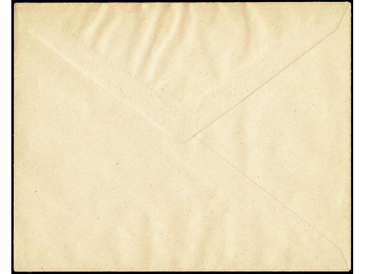 Masaryk mit Kind 2 Kc. Blockausgabe mit kopfstehendem Aufdruck, sauber mit Sonderstempel auf adressiertem Umschlag, nach 80 J