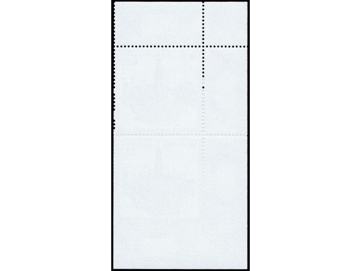 1998, 1100 Jahre Nördlingen 110 Pfg. ungezähnt und unten ungezähnt im senkrechten Paar aus der linken Kleinbogenhälfte mit al