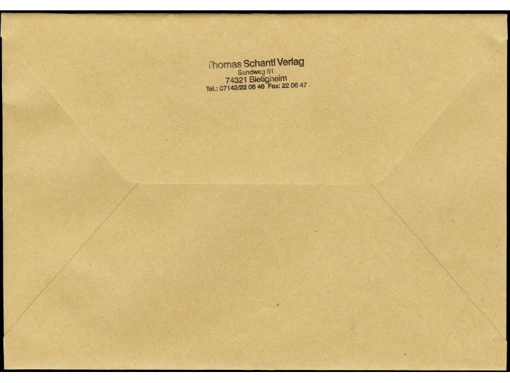 1998, 350 Jahre Westfälischer Friede 110 Pfg. ungezähnt bzw. links ungezähnt im waagerechten Paar mit Kleinbogenrändern auf B