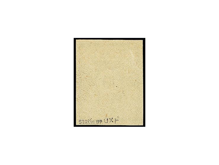 Ziffern 10 Pfg. grauschwarz auf graustichigem Papier mit steil steigender Papierstruktur und gelblicher Vollgummierung, postf