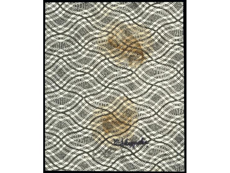 1924, Flugpost 2 ½ G. ungezähnt und ohne Unterdruck, mit Flugpoststempel „DANZIG LUFTPOST 18.1.37“ auf Briefstück, tadellos, 