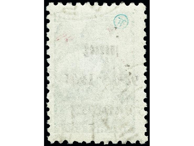 15K. mit kopfstehenden braunroten Aufdruck in Type I, Feld 32, sauber gestempelt, tadellos, sign. sowie Fotoattest Huylmans B