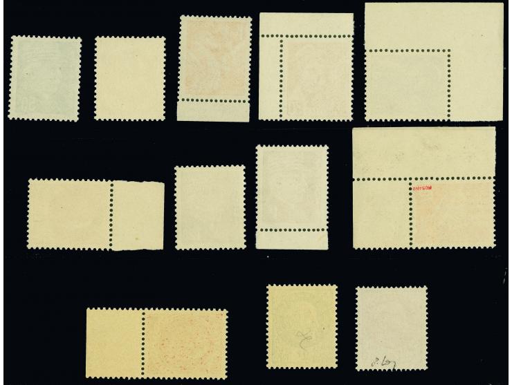 1941, Merkurkopf und Iris 25C. - 1,5 Fr. und Petain 30C.-2Fr., postfrisch, einige Werte etwas oxydiert, die seltene 1,50 Fr. 