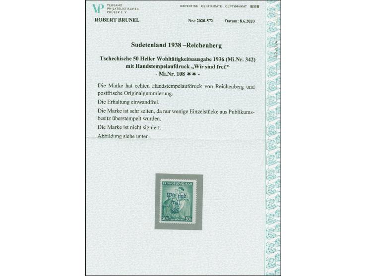 Kinderhilfe 50H., postfrisch, tadellos, eine der großen Seltenheiten, nur wenige Einzelstücke aus dem Publikumsbesitz sind üb