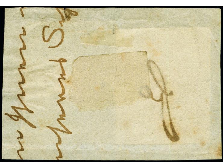 5 Rp. schwarz/rot/preußischblau und Rayon II 10 Rp. schwarz/rot/baunlichgelb ohne Kreuzeinfassung, Type 35+27, 10 Rp. seltene