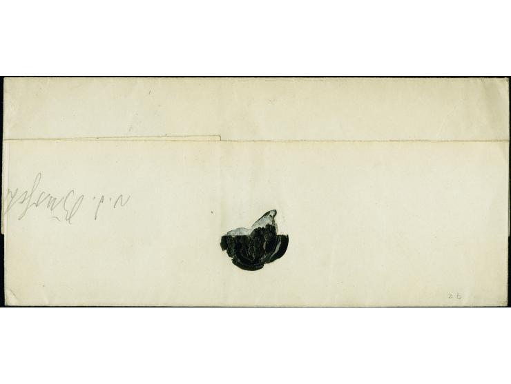 1851, 1 Ggr. auf hellgraugrün mit kopfstehendem Wasserzeichen, farbfrisch und allseits voll- bis breitrandig,  mit DKr. "HARB