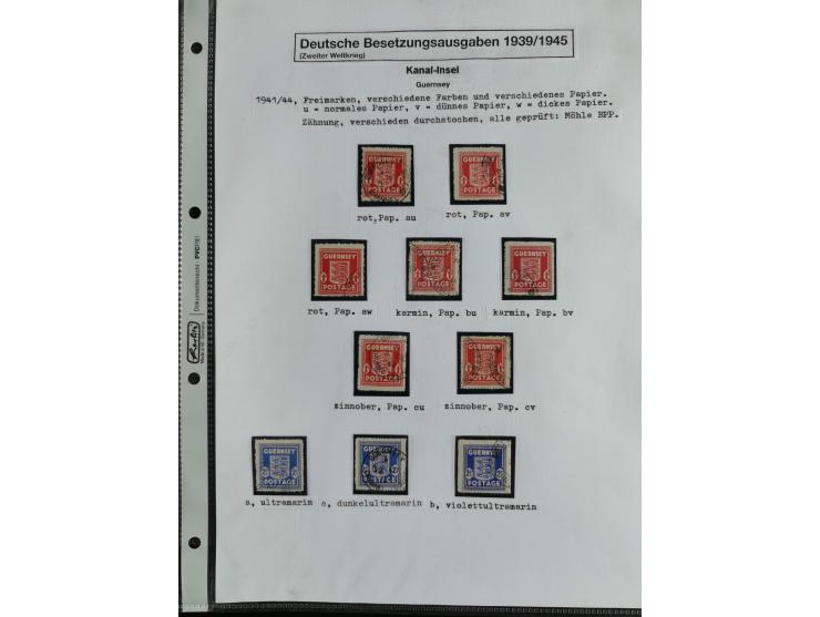 1941/45, kleine gestempelte Partie mit einigen Briefen/Karten, sauber auf selbst gestalteten Albenblättern, mit Albanien, Kan