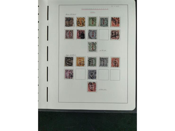 1878/1936, interesting unused and used collection starting with Large Dragons 1-5ca. used, 3c. two singles one with red "CUST