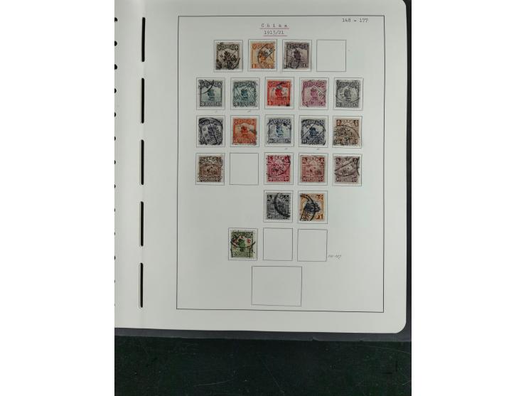 1878/1936, interesting unused and used collection starting with Large Dragons 1-5ca. used, 3c. two singles one with red "CUST