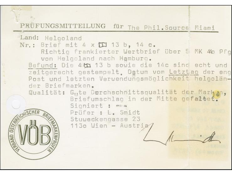 5 Pfennig lebhaftlilakarmin/grün, vier waagerechte Paare zusammen mit 10 Pfennig bläulichgrün/rötlichkarmin, sauber mit Letzt