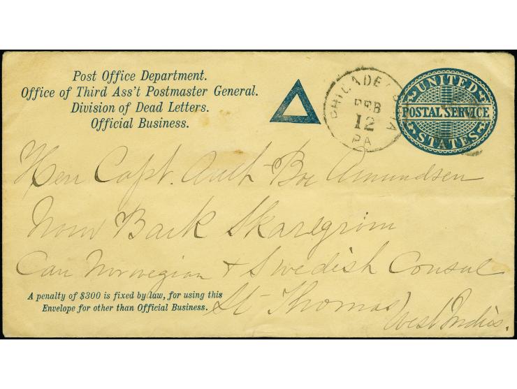 1878, Wreck of the Metropolis, undenominated United States Postal Service / Post Office Department / Office of the Third Ass’