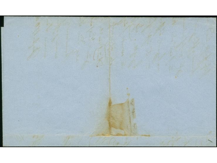 1¼ Schilling grauultramarin, noch voll- bis breitrandig mit Nr. "110" und sauber nebengesetztem EKr. "BRUNSBÜTTEL 21 3 1864" 