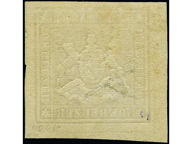 70 Kr. rotlila, Bogenfeld 4, sehr schöne, tiefe und frische Farbe, allseits breit- bis überrandig, mit an allen Seiten komple