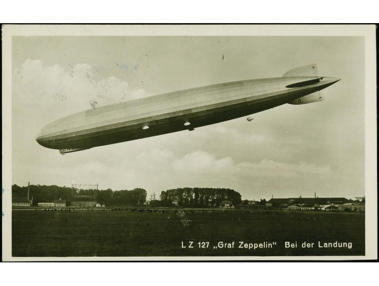 1929, Balkanfahrt mit Abwurf Sofia, Fotokarte mit Bordstempel vom 15.10. und bulgarische Frankatur mit Stempel "SOFIA 16.X.29