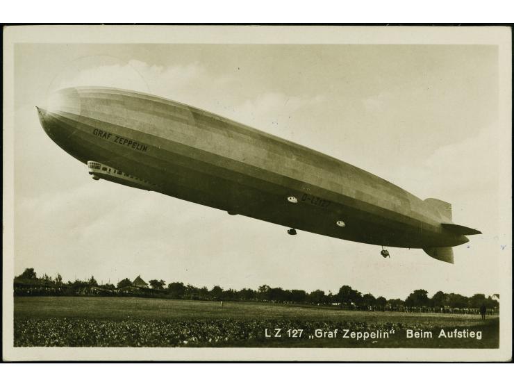 1929, Deutschlandfahrt, 1. Teil mit Abwurf Braunschweig, Fotokarte mit Bordstempel vom 12.9. und Reichspräsidenten 8 Pfennig 