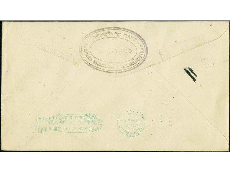 1930, Südamerikafahrt, uruguayische Post der Etappe bis Lakehurst, Vordruckbrief mit Maschinenstempel "MONTEVIDEO MAY 21.1930