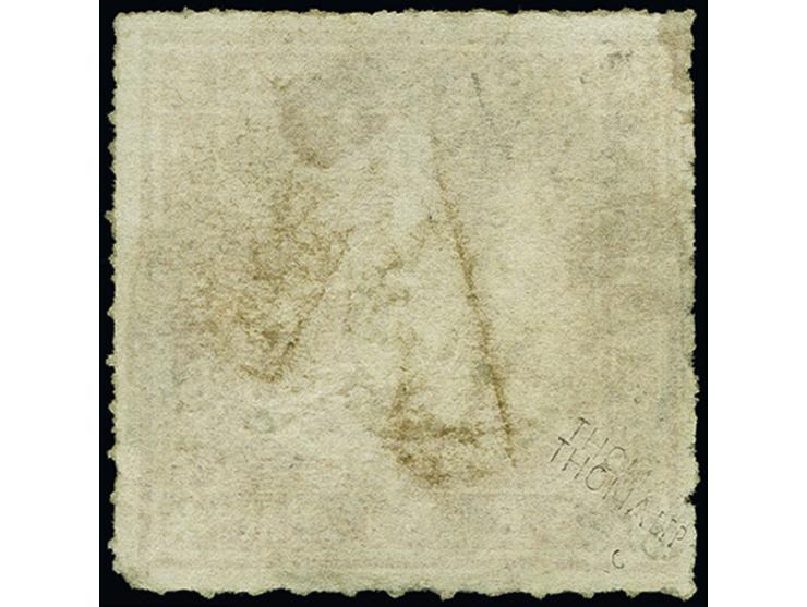 3 Kr. dunkelrotkarmin, farbfrisch, rechts etwas runde Ecke, sonst gut durchstochen, sauber mit DKr. "STUTTGART 11 OCT 1867" e