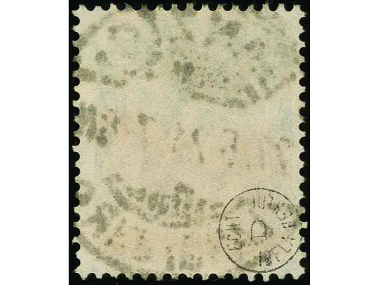 1921, Germania 60 auf 75 Pfennig mit doppeltem Wertaufdruck, sauber mit zeitgerecht verwendetem Stempel "DANZIG-LANGFUHR c 27