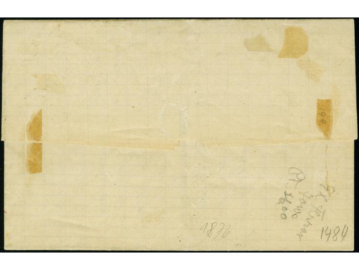 1876, folded letter to New York, datelined Caracas, 30 June, presumably carried privately to St. Thomas where it was franked 