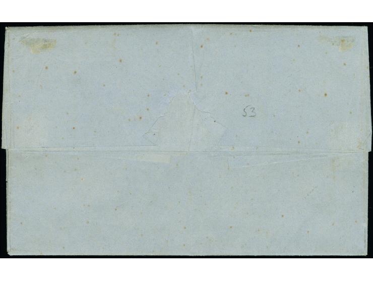 1870, folded letter to New York, datelined St. Thomas, 13 May, struck on front with blue oval of Hurtzig &amp; Co, forwarding