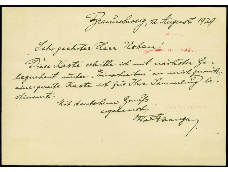 1929, Weltrundfahrt, Auflieferung Friedrichshafen bis Los Angeles, Karte von "FRIDRICHSHAFEN LUFTPOST 15.AUG.29" mit u.a. mit
