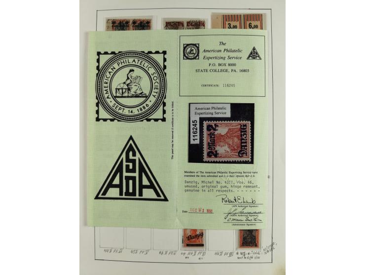 1920/39, interessante postfrische/ungebrauchte und gestempelte Sammlung in 1 Album, inkl. Dienstmarken und Portomarken, mit M