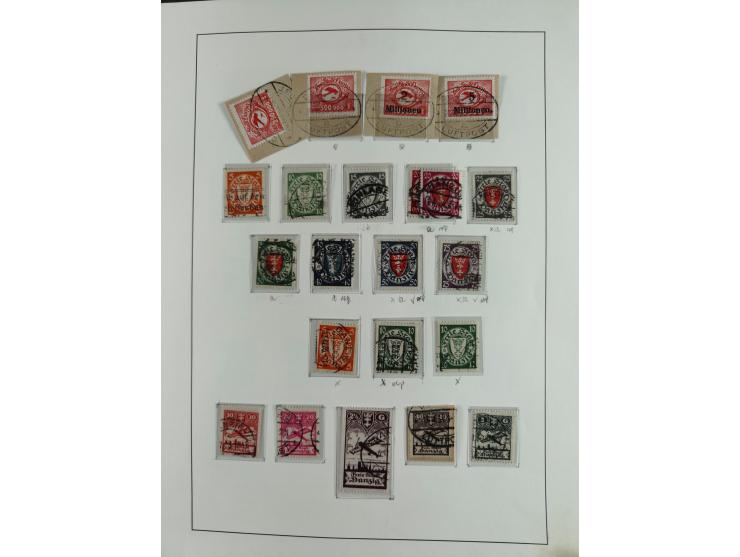 1920/39, interessante postfrische/ungebrauchte und gestempelte Sammlung in 1 Album, inkl. Dienstmarken und Portomarken, mit M