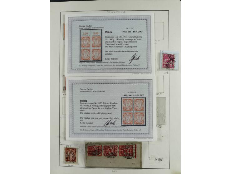 1920/39, interessante postfrische/ungebrauchte und gestempelte Sammlung in 1 Album, inkl. Dienstmarken und Portomarken, mit M