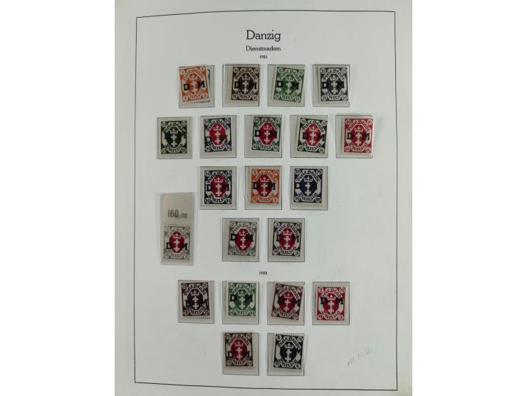 1920/39, interessante postfrische/ungebrauchte und gestempelte Sammlung in 1 Album, inkl. Dienstmarken und Portomarken, mit M