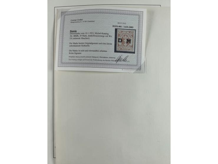 1920/39, interessante postfrische/ungebrauchte und gestempelte Sammlung in 1 Album, inkl. Dienstmarken und Portomarken, mit M