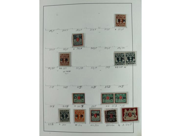1920/39, interessante postfrische/ungebrauchte und gestempelte Sammlung in 1 Album, inkl. Dienstmarken und Portomarken, mit M
