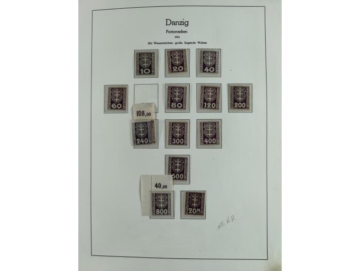 1920/39, interessante postfrische/ungebrauchte und gestempelte Sammlung in 1 Album, inkl. Dienstmarken und Portomarken, mit M