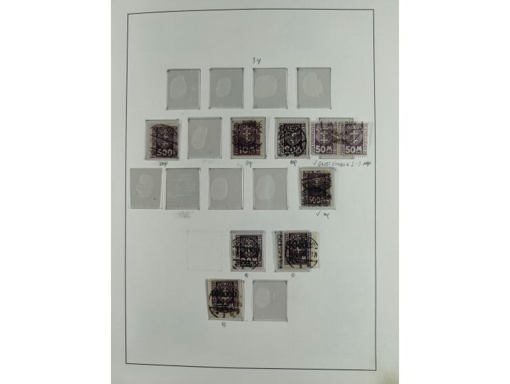 1920/39, interessante postfrische/ungebrauchte und gestempelte Sammlung in 1 Album, inkl. Dienstmarken und Portomarken, mit M