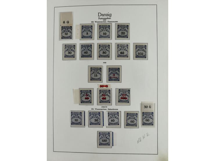 1920/39, interessante postfrische/ungebrauchte und gestempelte Sammlung in 1 Album, inkl. Dienstmarken und Portomarken, mit M