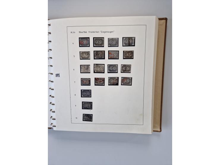 1843/2007 (ca.), umfangreiche postfrische, ungebrauchte und gebrauchte Sammlung in 32 Alben mit Briefen, inkl. amtlichen, Geb