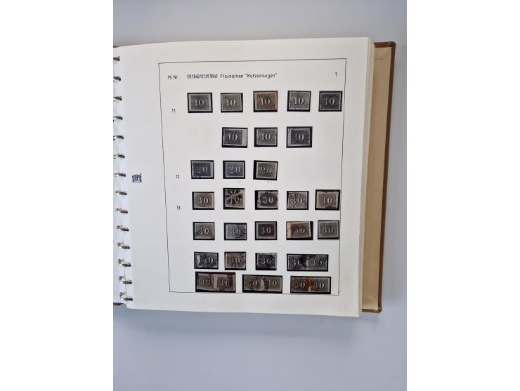 1843/2007 (ca.), umfangreiche postfrische, ungebrauchte und gebrauchte Sammlung in 32 Alben mit Briefen, inkl. amtlichen, Geb