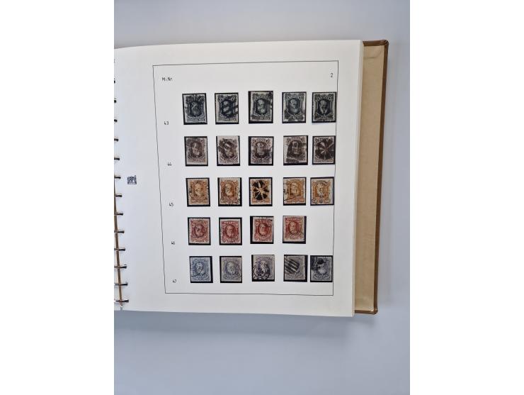 1843/2007 (ca.), umfangreiche postfrische, ungebrauchte und gebrauchte Sammlung in 32 Alben mit Briefen, inkl. amtlichen, Geb