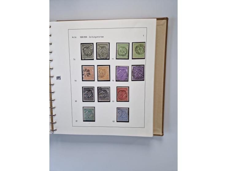 1843/2007 (ca.), umfangreiche postfrische, ungebrauchte und gebrauchte Sammlung in 32 Alben mit Briefen, inkl. amtlichen, Geb