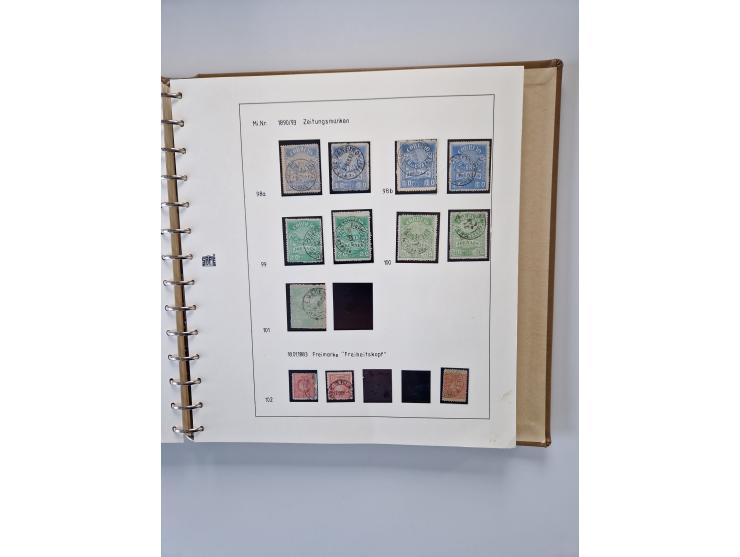 1843/2007 (ca.), umfangreiche postfrische, ungebrauchte und gebrauchte Sammlung in 32 Alben mit Briefen, inkl. amtlichen, Geb