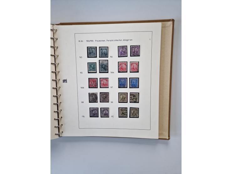 1843/2007 (ca.), umfangreiche postfrische, ungebrauchte und gebrauchte Sammlung in 32 Alben mit Briefen, inkl. amtlichen, Geb