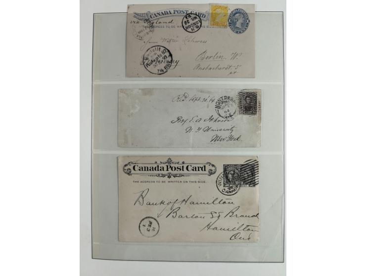 1851/1950, unused and used collection with more than 40 cards and covers, starting with Canada, Newfoundland with better item