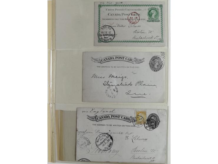 1851/1950, unused and used collection with more than 40 cards and covers, starting with Canada, Newfoundland with better item