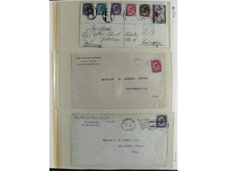 1851/1950, unused and used collection with more than 40 cards and covers, starting with Canada, Newfoundland with better item