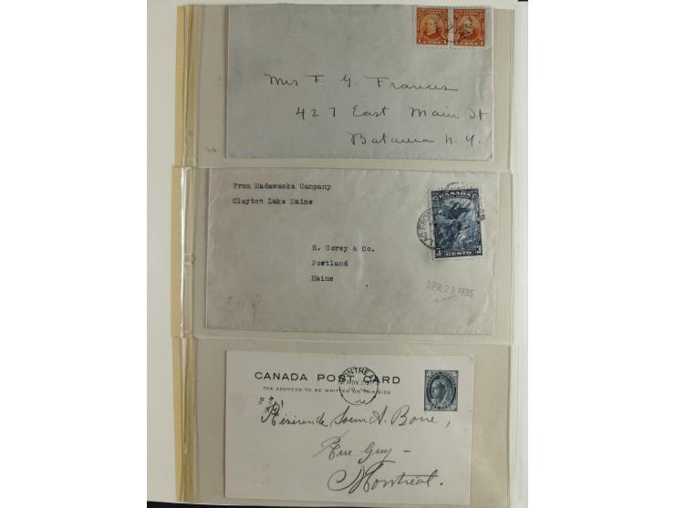 1851/1950, unused and used collection with more than 40 cards and covers, starting with Canada, Newfoundland with better item