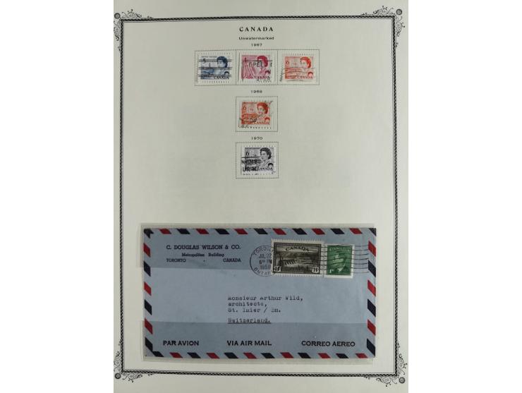 1851/1950, unused and used collection with more than 40 cards and covers, starting with Canada, Newfoundland with better item