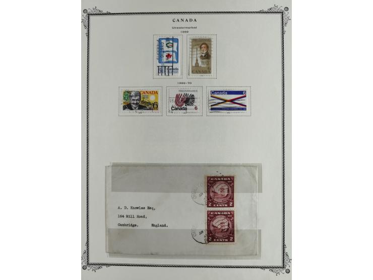 1851/1950, unused and used collection with more than 40 cards and covers, starting with Canada, Newfoundland with better item